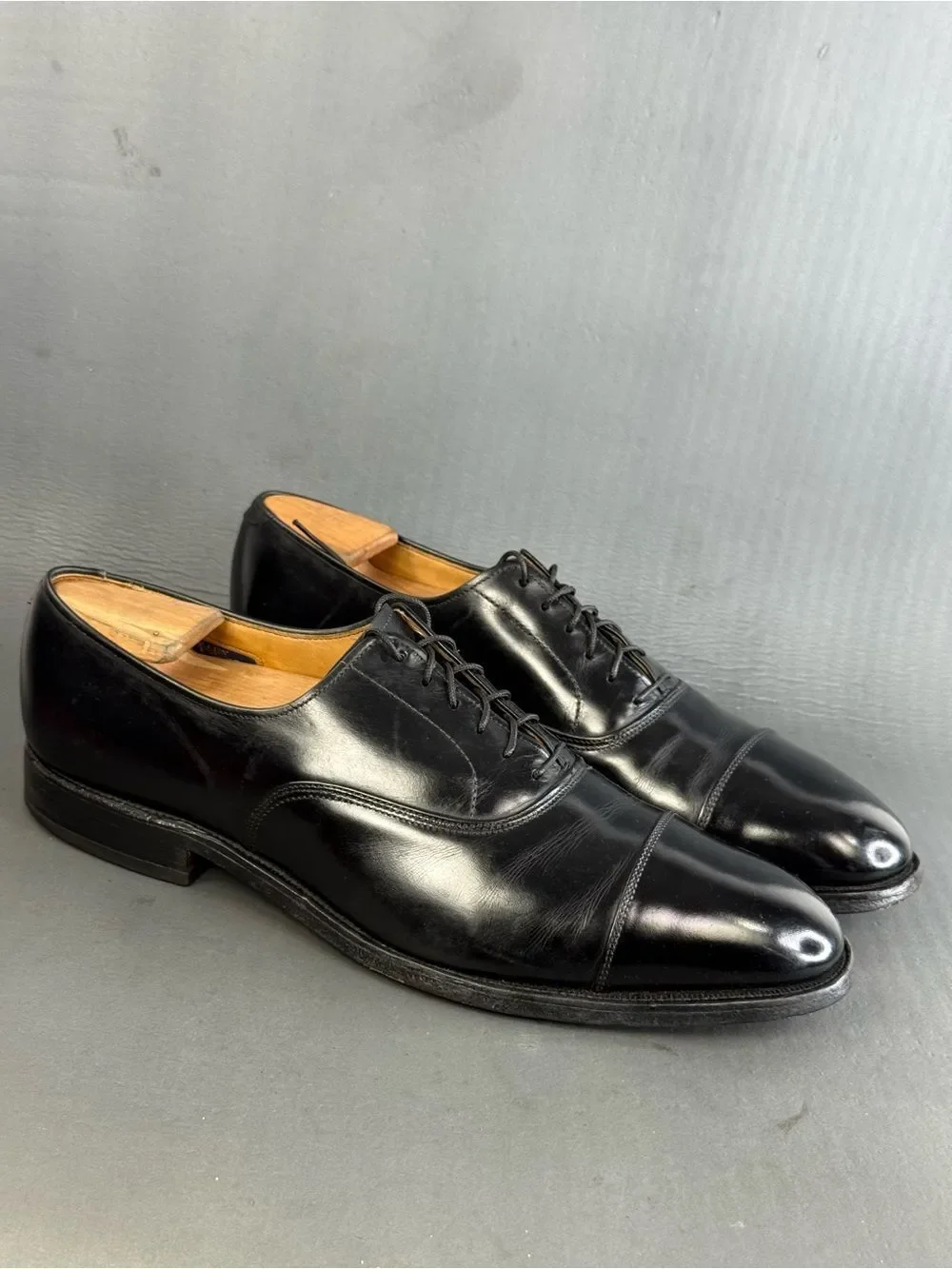 Allen Edmonds Park Avenue Black Leather Oxford Dress Shoes men's size 10B